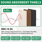 Wood Slat Acoustic Panels, 2 Pack 47.2" x 23.6"/ 120 x60cm Wood Wall Panels - Image 2