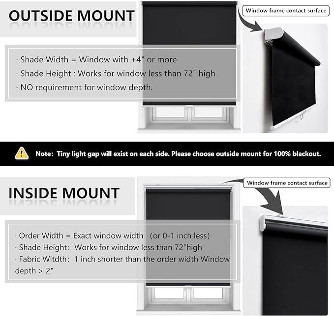 Cordless Roller Shades Blackout Blinds - Image 7