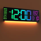 JALL 16.02'' Large Digital Wall Clock, Big LED Number Dispaly, RGB Colors by JALL