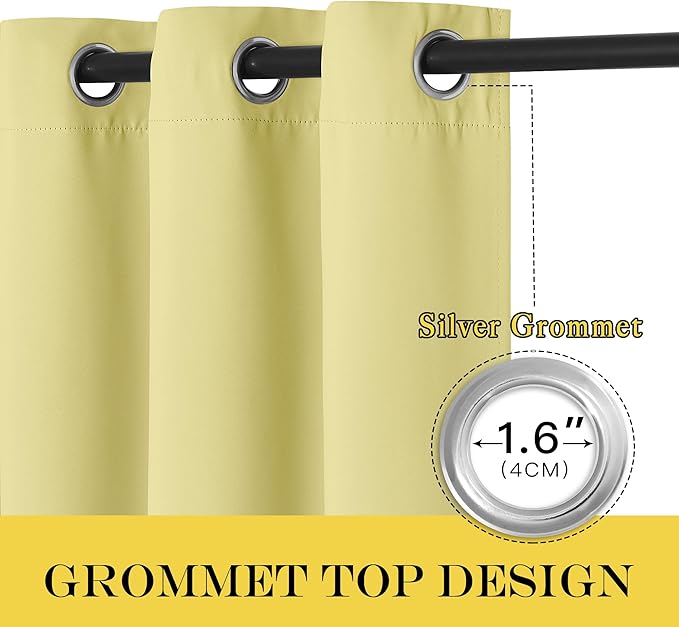 NICETOWN Blackout Sliding Door Curtains 84 Inch Length, Extra Wide Room Divider - Image 5
