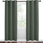 NICETOWN Blackout Curtain Panels, Dark Mallard, 1 Pair, 42 by 78-Inch, Home - Image 2