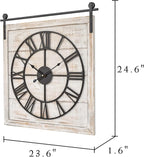 Vintage Barn Door Wall Clock - Image 4