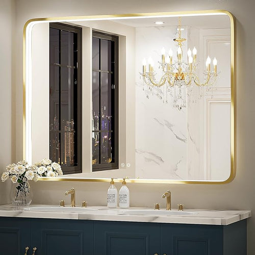 48x36 Inch LED Bathroom Mirror by FTOTI