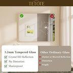 TETOTE Brushed Nickel Mirror 48 x 24 Inch - Image 4