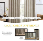 NICETOWN Camel Velvet Curtains 84 Inch Long 52 Wide, Room Darkening Drapes - Image 4