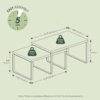Furinno RAVEL Kitchen Countertop Organizer Set of 2, Nesting Counter Shelves - Image 3