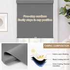 SUNOFF No Drill Tools Cordless Blackout Roller Shades Blinds - Image 6