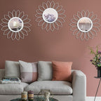 3 Pack Metal Mirrors for Wall Sunburst Wall Mirrors Home Décor Decorative - Image 4