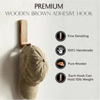 Indian Shelf 10 LB Decorative Wood Adhesive Wall Hooks–Boho Peel and Stick Hooks - Image 3