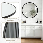 DUMOS 36 Inch Round Wall Mirror, Bathroom Mirror - Image 4