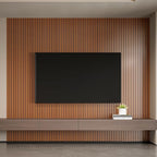 YLL YLL PVC Slat Wall Panel Peel and Stick 236"x 15.7" Faux Walnut Wood Grain - Image 4