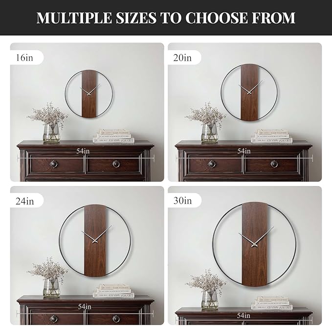 Large Wall Clock 24 Inch Decorative Modern Minimalist Wall Clocks - Image 5