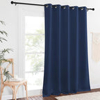 NICETOWN Blackout Navy Blue Bedroom Curtain 118 inches Long, Grommet Thermal - Image 2
