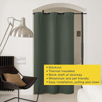 NICETOWN Doorway Curtain Privacy, Dark Mallard Door Cover Curtain, Sound - Image 8