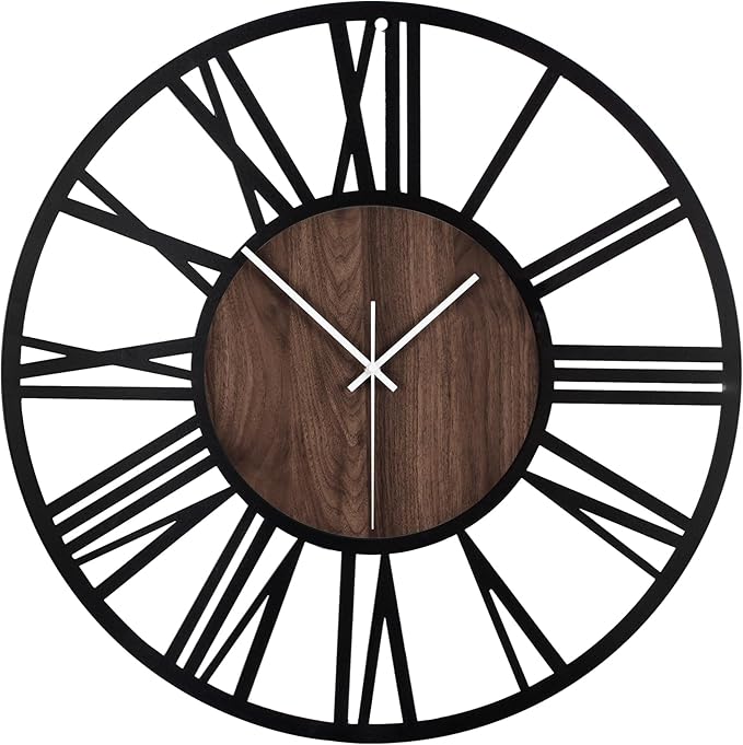 LEIKE Large Wall Clocks, Non Ticking, Battery Operated Small Vintage Round - Image 8