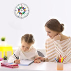 XFM Learning Clock for Kids Silent Non Ticking Battery Operated Colorful - Image 6