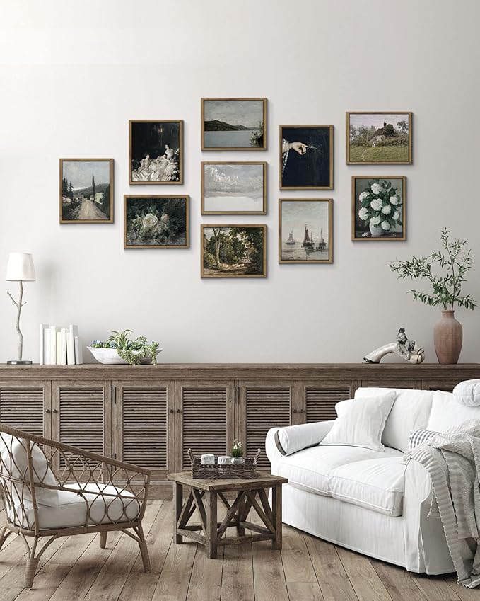 InSimSea Framed Canvas Wall Art Vintage Decor, Home Decor Classical Oil - Image 2