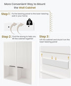 HAIOOU Fluted Bathroom Wall Cabinet - Image 7