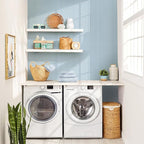 Orainege Peel and Stick Wallpaper Light Blue Wallpaper 15.7"x196.8" Textured - Image 5