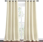 NICETOWN Beige Room Darkening Curtains 102" Long - Image 2