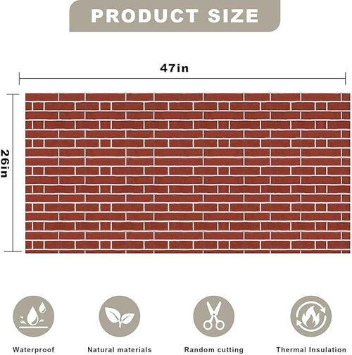 3D Wall Panels - 4PCS 47.2"x26" Faux Stone Wall Covering - MCM Modified Clay - Image 2