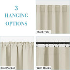 RYB HOME Blackout Curtains for Bedroom, Window Shades Thermal Insulating - Image 2