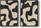 Framed Abstract Beige Black Wall Art - Image 9
