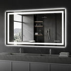 Koonmi 48"x32" LED Mirror for Bathroom, 90CRI Anti-Fog Vanity Mirror by KOONMI
