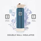 IRON °FLASK Camping & Hiking Hydration Flask with Straw, Wide Mouth Insulated Stainless Steel Sports Water Bottle - 22 oz Dream Sunset
