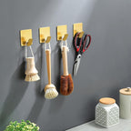DELITON Gold Towel Hooks- 4 Pack Adhesive Hook - Image 5