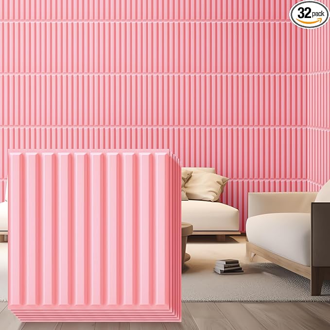 Nuanchu 32 Pcs 3D Wall Panels for Interior Wall Decor, 32 Sq. ft Coverage by Nuanchu