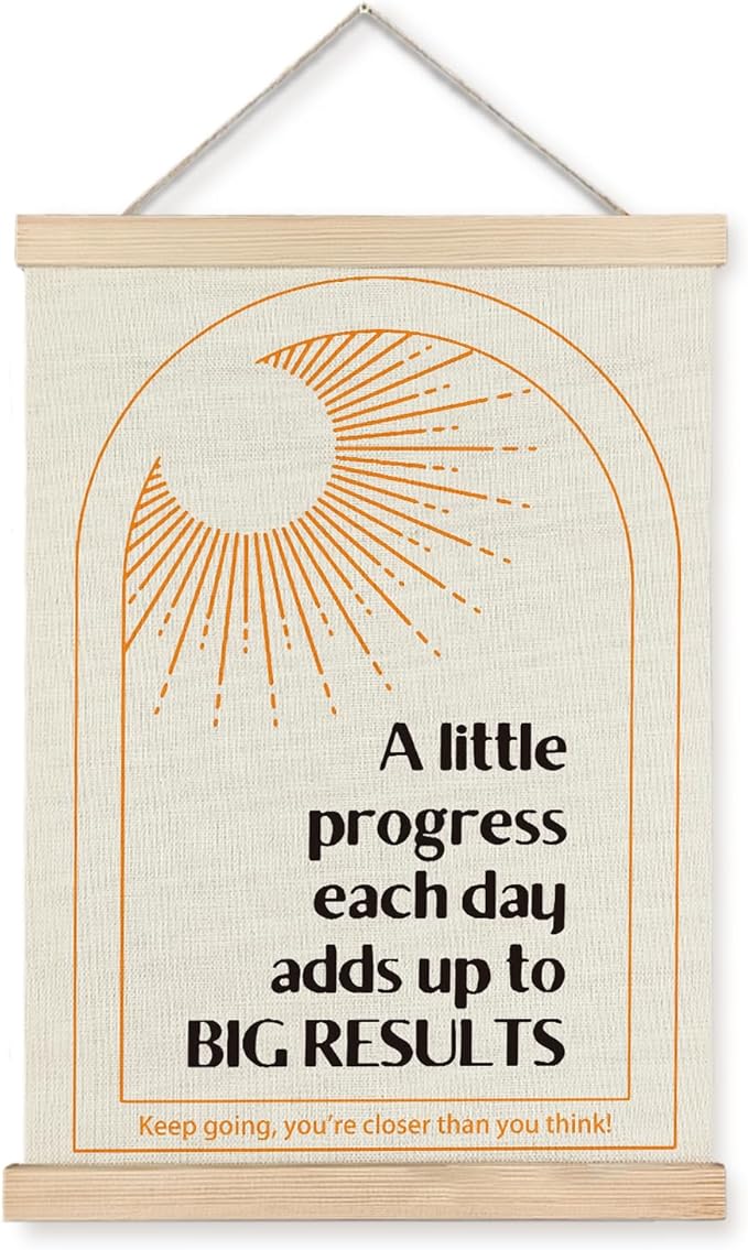 Supwhd Boho Positive Affirmations Wall Decor, Inspirational Add Up to Big by Homedecoration