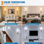 NIORSUN 19.9 inch Battery Operated Wall Sconce Set of 2, 10 Colors Wireless - Image 3