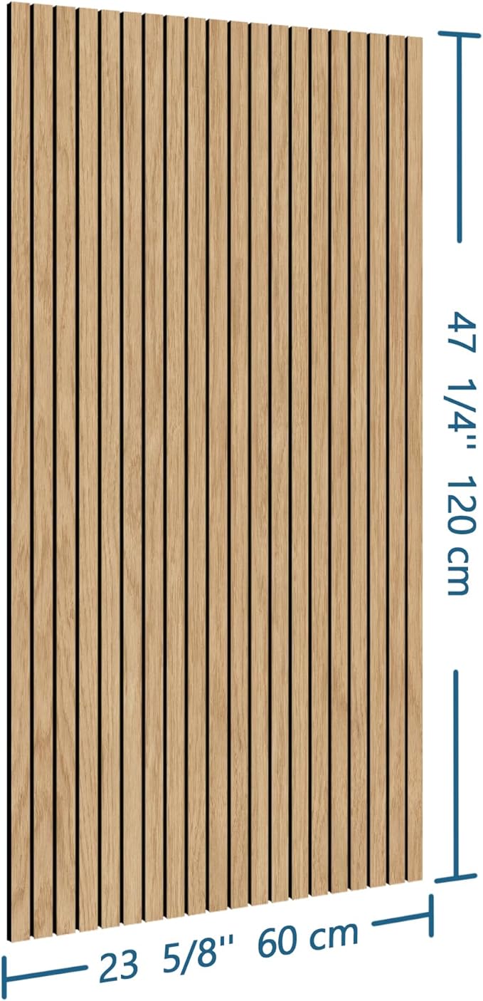 4-Piece Wood Slat Wall Panel for Interior Wall Decor Noise Cancelling 47.2" x - Image 3