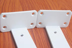 6 Pack - 10 inch White Hidden L Shelf Bracket Iron Floating Shelf Brackets - Image 3