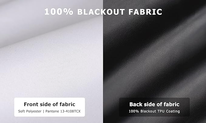 LazBlinds 100% Blackout Roller Shades, No Tools No Drill Cordless Blinds - Image 2