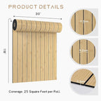 VEELIKE Natural Bamboo Slat Wall Panels Peel and Stick Wood Panels - Image 9