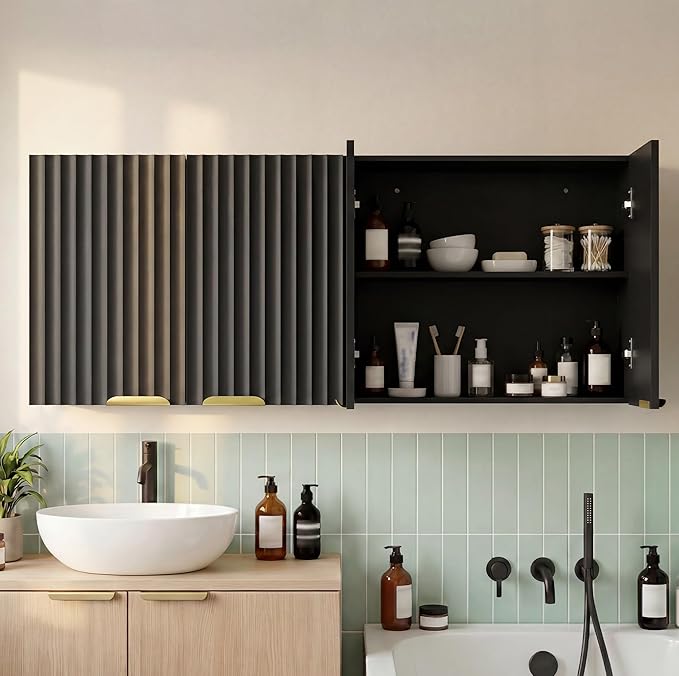 ChooChoo 4 Doors Wall Cabinet Laundry Room, Bathroom Wall Cabinet - Image 7