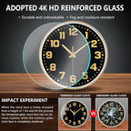 Modern Silent Wall Clock, 12 Inch Non-Ticking Battery Operated Clock, Round - Image 5