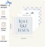 LARTSFRO Coquette Navy Blue Bow Jesus Wall Art Decor Posters, Inspirational - Image 2