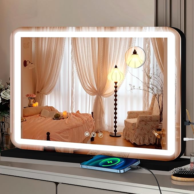 Ratsamee Black 26" x 20" Vanity Mirror by RATSAMEE