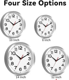 Roymnie Wall Clock Silent Non-Ticking Modern Clock Battery Operated 12 Inch - Image 5