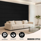 Qidejoy 33 Pcs 3D PVC Slat Wall Panels 12X12in Fluted Textured Paneling Modern - Image 5