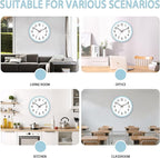 HZDHCLH Wall Clock Silent Wall Clocks Battery Operated 12 Inch Modern Non - Image 3
