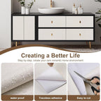 Grasscloth Peel and Stick Wallpaper Beige Gold Wallpaper15.7 x 1181" Linen - Image 7