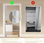 AJAZZ 100% Blackout Magnetic Door Curtain Accordion Doors Interior Closet Door - Image 6