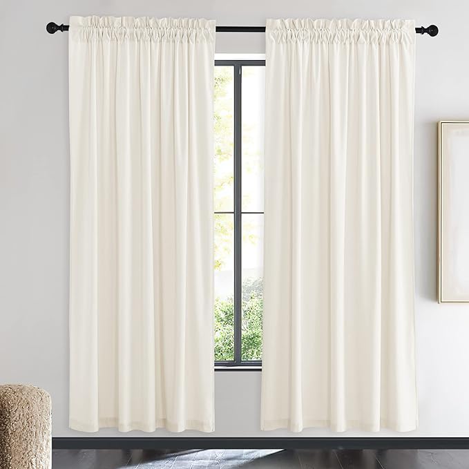 NICETOWN Luxury Velvet Curtains 72 inches, Sound Reducing Heavy Matt Solid Rod by NICETOWN