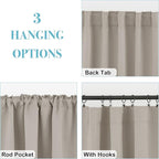 RYB HOME Bathroom Curtains Blackout - Image 5
