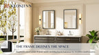 Keonjinn 24" x 36" Black Bathroom Mirror, Brushed Black Framed Mirror - Image 7