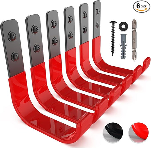 4 Inch Garage Hooks, 6 Pack Heavy Duty Wall Hooks by SunVFaFa